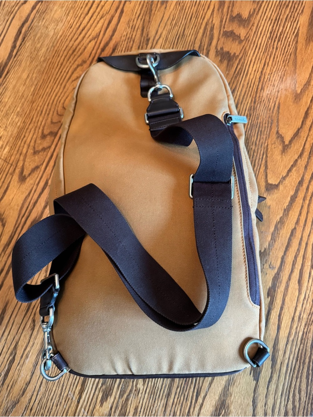 Coach Camden F70930 Tan And Brown Slingback Backpack Canvas And Leather - Picture 6 of 15